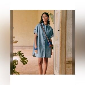 Sézane Sofia dress in denim size large